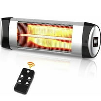 YouLoveIt Wall-Mounted Patio Heater Electric Infrared Heater Indoor/Outdoor Heater 1500W Remote Control, Outdoor Heater, 3 Heat Setting, for Restaurant, Patio, Backyard, Garage