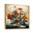 thumbnail image 2 of Designart "Midcentury Dreams Colorful Mid Century" Mid-century Floater Framed Canvas Print, 2 of 7