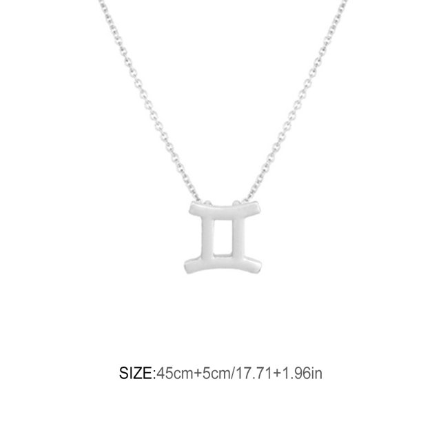 Constellation Theme Friendship Necklace Creative Comfortable Ins Exquisite Durable Rust-proof Lightweight Fashion Accessory Gemini Silver