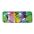 thumbnail image 1 of Baseball Computer Mouse Pad, Players in Different Positions in Playground Action Catcher Pitcher Modern Sports, Rectangle Non-Slip Rubber Mousepad Large, 31" x 12", Multicolor, by Ambesonne, 1 of 2