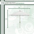 thumbnail image 3 of Hanover Traditions 11 FT Market Outdoor Umbrella with Tilt Crank Lever, Rust-Resistant, All-Weather - TRADUMB-11-BE, 3 of 6
