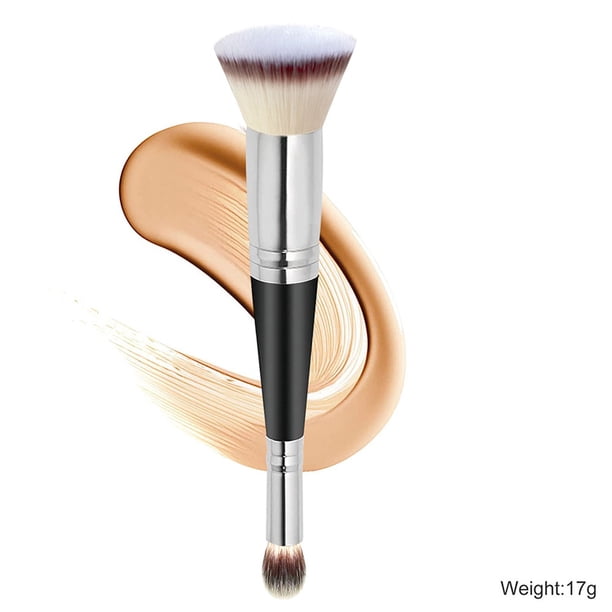 Xihbxyly Brocha de Doble Cabezal, Versátil Aplicador de Maquillaje, Brocha de Cerdas Suaves para Corrector, Cobertura Precisa para Una Piel Impecable, Rutina de Maquillaje Diaria, Ideal para Todo Tip