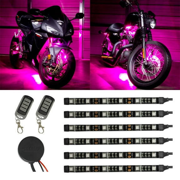 LEDGlow 8pc Advanced Pink SMD LED Mini Motorcycle Light Kit