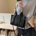 thumbnail image 3 of Sunyuer Women Vintage Braided Detail Tote Handbag, PU Leather Small Work Commuter Shoulder Purse, Fashion Portable Top Handle Bag with Detachable Adjustable Crossbody Strap, 3 of 8