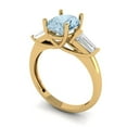 thumbnail image 2 of Clara Pucci 14K Yellow Gold 2.5ct SwissBlueTopaz Three-Stone Ring for Women, 2 of 7