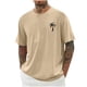 thumbnail image 1 of Mens Camisas de Manga Corta Impresión Casual Deportes Cuello Redondo Blusa, Poliéster Ligero para la Primavera Verano Al Aire Libre Uso Diario, 1 of 4