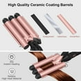 thumbnail image 6 of DAN Technology 3 Barrel Hair Curling Iron,Dual Voltage 1 inch Ceramic Hair Waver Hair Crimper Fast Heat,Rose gold, 6 of 7