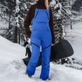 thumbnail image 5 of RYRJJ Womens Insulated Snow Bibs Jumpsuit Waterproof Winter Ski Pants Adjustable Straps Outdoor Snowboarding Overalls(Blue,L), 5 of 9