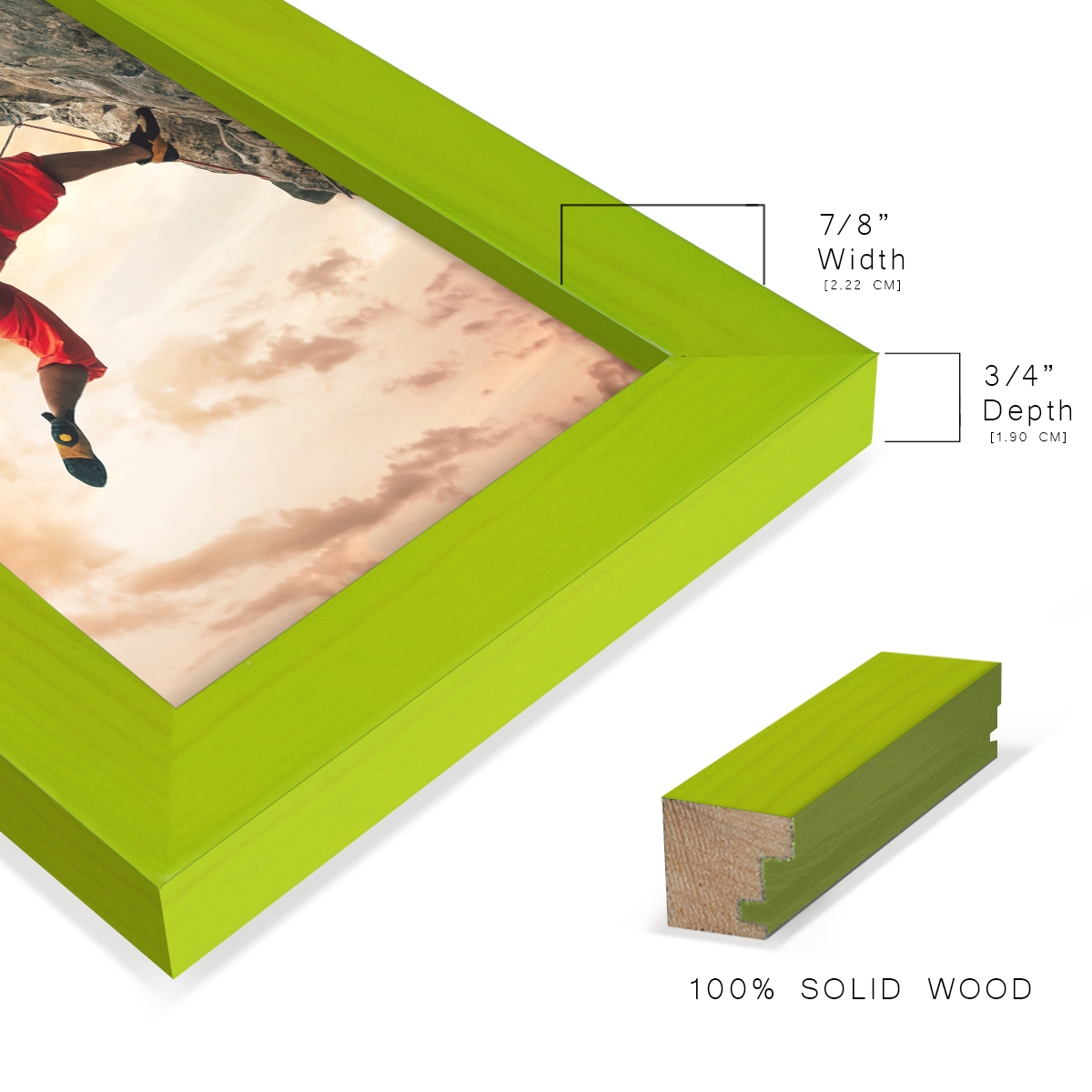4x6 Wood Grain Picture Frame - Avocado