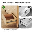 thumbnail image 5 of Ktaxon Modern 9 Drawer Dresser Fluted Wood Chest of Drawers with Soft Close Slides Storage Cabinet for Bedroom, Living Room, Entryway Oak, 5 of 11