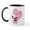 White/Black Inside, variant on CafePress - Snoopy Hugs And Kisses Mug - 11 oz Ceramic Mug - Novelty Coffee Tea Cup