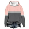 thumbnail image 4 of Utoimkio 2025 Color Block Hoodies for Women Cute Pullover Long Sleeve Sweatshirts for Women Loose Fit Hooded Tops Fall Winter Clothes, 4 of 4