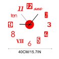 thumbnail image 3 of JOGZMZ DIY Wall Clock Silent Non-Ticking Frameless Large Sticker Wall Clock Kit Suitable for Home Living Room Bedroom Office Decoration Decorative Wall Clock Battery Operated, 3 of 5