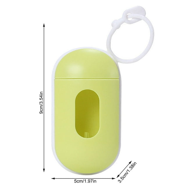 Pets Poop Garbage Picking Bag Dispenser ABS Recycling Organizer Reusable Refillable Waste Bags Holder Cleaning Carrier Accessories Green
