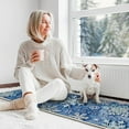 thumbnail image 6 of Winter Snowflake Blue Kitchen Rugs Set of 2, Let It Snow Kitchen Mats Decor, Seasonal Floor Door Mat Home Decorations - 17x30 and 17x47 Inch, 6 of 6