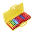 thumbnail image 1 of Colorful Resonator Bell, 8 Note Colorful Resonator Bell Plastic Case Clear Sound Removable Plate Early Education Aluminium Plate  For Kids For Home, 1 of 8
