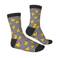 thumbnail image 5 of Yiaed Christmas hat duck Print Crew Socks for Boys Girl Crew Athletic Half Sport Running Breathable Socks Lightweight Stretch Kid's Socks, 5 of 7