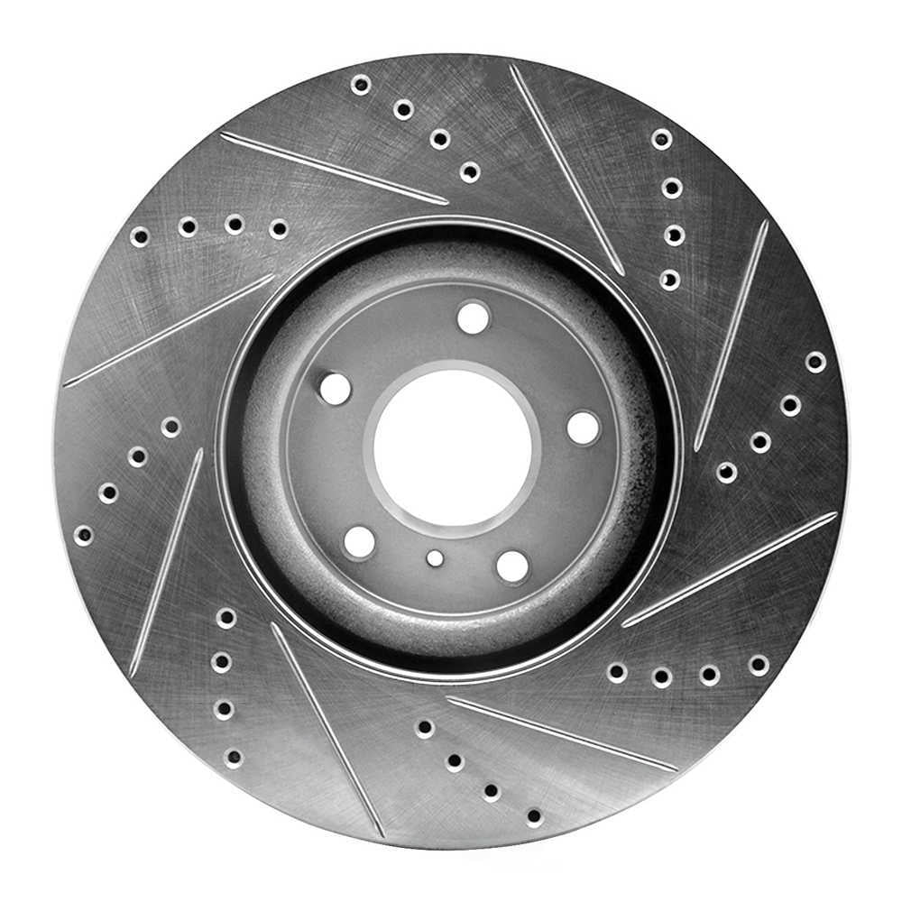 Dynamic Friction Company 631-68011L DFC Brake Rotor - Drilled And Slotted - Silver