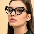 thumbnail image 5 of Fashion Transparent Thick Oversized Cat Eye Reading Glasses for Women, Classic Anti-blue Light Readers Presbyopic Glasses +1.00,+4.00 Strength, 5 of 6