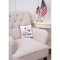 thumbnail image 5 of Patriotic Stars & Stripes Fur-Ever Cat Mini Embroidered Accent Pillow, 10" x 10", 5 of 7