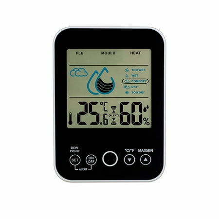 

LCD Digital Thermometer Hygrometer Indoor Temperature Sensor Healthy Care Monitor Humidity Meter Black