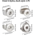 thumbnail image 2 of 4pcs 18mm Snap Buttons Rings Jewelry Adjustable Snap Ring Charms Metal Ring Accessory Snap Interchangeable Alloy Snaps DIY Rings for Women Finger Ring Jewelry Making Supplies, 2 of 7