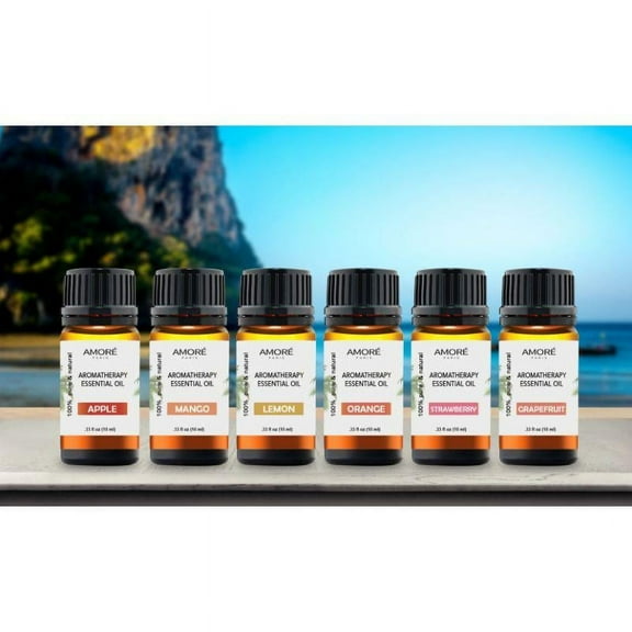 Aromatherapy Essential Oil Sets - 6 Pack Tropical Therapeutic Essential Oil Set