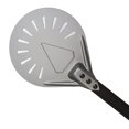 thumbnail image 4 of Pala perforadora para transferencia de pizza, material de aleación de aluminio para hornear en casa, color plateado, ocho pulgadas, 4 of 5