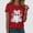 Red, variant on Graphic Tees for Women Halloween Graphic Short Sleeve Tee for Women Casual Round Neck Top Ideal for Summer Parties and by Seasonal Festivities Black S