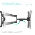 thumbnail image 3 of ONKRON Full Motion TV Wall Mount Bracket for 40 to 75 inch LCD LED TVs with Tilt Swivel up to 77 lbs Long Arm 27.9 Inch NP47 Black, 3 of 10