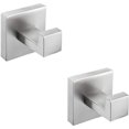 thumbnail image 2 of 2 piezas de gancho para colgar sobre la puerta, gancho para abrigo de acero inoxidable SUS304, toallero, gancho de pared de baño de estilo industrial moderno (negro), 2 of 5
