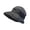 Black, variant on Women’s Ruched Trim Minimal Short Brim Bucket Cap with Tiered Gathered Crown for Neighborhood Strolls Brown