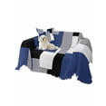 thumbnail image 2 of Navy Blue Grey Black Geometric Couch Cover for 2 Cushion Couch, Middle Century Abstract Aesthetics Washable Love Seat Sofa Covers Slipcover, Throw Sofa Covers for Pets, Furniture Protector 71"x102", 2 of 9