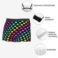 thumbnail image 4 of Fotbe Rainbow Hearts Men’s Total Support Pouch Boxer Briefs, X-Temp Cooling, Moisture-Wicking Underwear, Regular, Long-leg and Trunk-X-Large, 4 of 6
