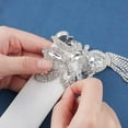 thumbnail image 5 of Tassel Rhinestone Applique Sewing Crystals Applique Decoration Silver Crystals Applique Decoration Shiny Rhinestone Applique for Gown Headpiece Shoes Bags or Other Item, 5 of 7