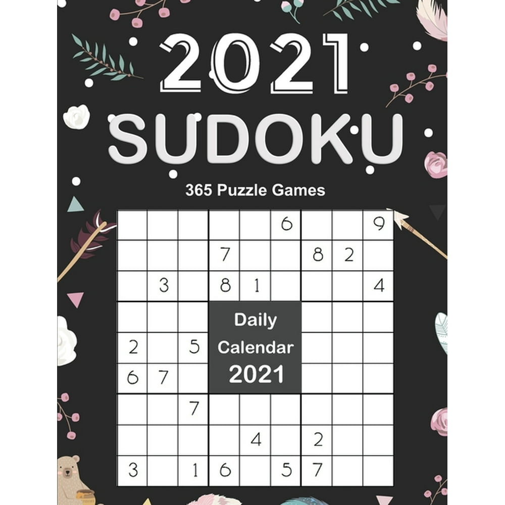 2021 Sudoku Daily Calendar Sudoku Puzzles 9x9 Of The Year 2021 For 