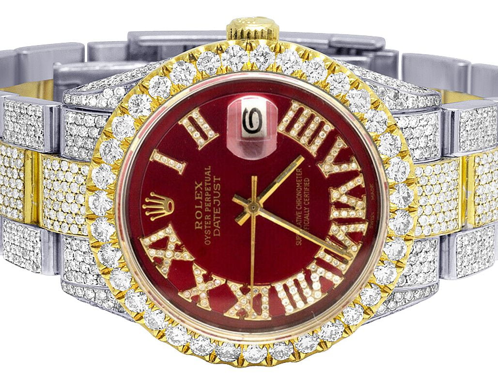 Rolex Datejust 36MM Two Tone Red Dial 