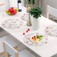 thumbnail image 6 of Ryvnso Flamingo Flowers Round Plate Mats Dining Table Placemat Set of 4 for Holiday Decoration, 6 of 7