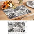 thumbnail image 6 of Balck Monstera Deliciosa Placemats Set of 2 Summer Botanical Tropical Vintage Place Mats Indoor Wipeable Table Mats Washable Cloth Dining Table Placemats for Kitchen Holiday Party Decor 13x19 Inch, 6 of 9