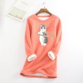 thumbnail image 1 of Puntoco Mujer Vintage Loungewear Manga Larga Lindo Gato Estampado Otoño Fleece Sweatershirttop Puntoco Puntoco-2221, 1 of 3