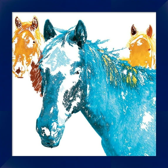 Great Art Now It's Cool To Be Blue by Marvin Pelkey, Framed Wall Art, 14W x 14H