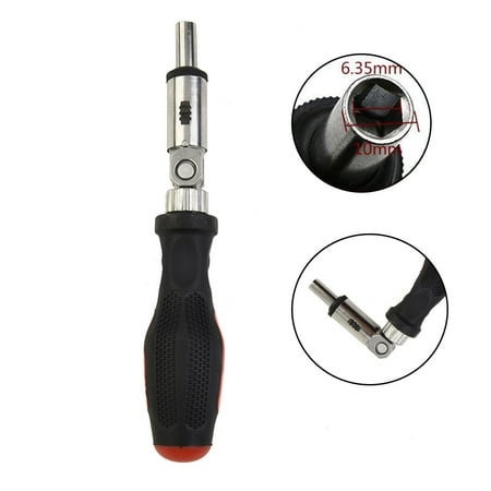 

BAMILL 1/4 Inch Hex Left Right 180Degree Rotating Ratchet Screwdriver Drive Tackle Tool