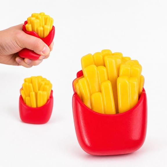 Kiddiway Squishy Stress Relief Toy Fries - French Fry Soft Sensory Fidget for Calming Anxiety, Novelty Decompression Gift for Adults Desk