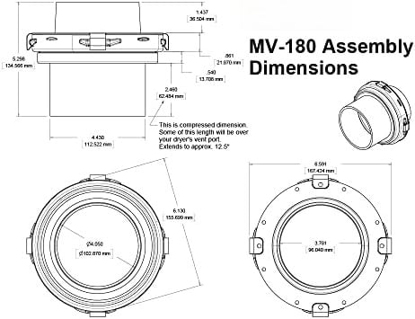 MV-180 Magnetic Dryer Vent Coupling