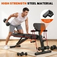 thumbnail image 4 of FASTES 8 Positions Adjustable Weight Bench with Leg Extension & Preacher Curl, Foldable Workout Bench Weight Bench Press for Full Body Strength Training 1000 lbs Capacity, 4 of 9