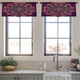 thumbnail image 3 of LALILO Kitchen Curtain Valance Ornamental Mandala Mandala Rod Pocket Window Curtain 52"x 18" Set of 2, 3 of 5