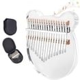 thumbnail image 1 of Acrylic Thumb Piano 17 Keys With Portable Music Box, Note Stickers, Tuner Hammer, 1 of 7