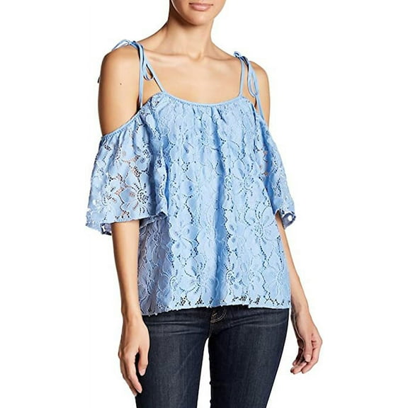 Parker Tessy Lace Blouse Sky Blue Large