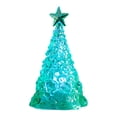 thumbnail image 2 of Crystal Christmas Tree Night Light, Battery Powered Tabletop Lamp, Warm LED Glow, Cozy Winter Holiday Indoor Decor, Star Topped Ornament, 2 of 6