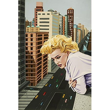 Nyc Black Letters - Marilyn Monroe The Ambassador Hotel by Karl Black 18x12 Art Print Poster NYC POD